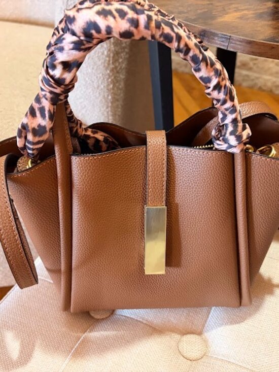 BCBG Handbags - BCBG Brown Crossbody or Top Handle Bag (Small)